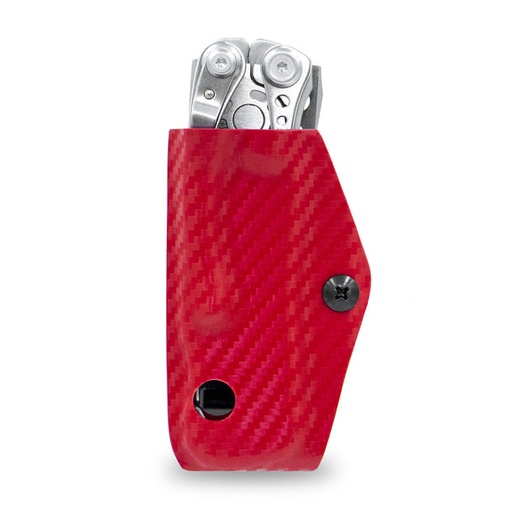 [LSKEL-CF-RED] Clip & Carry Leatherman Kydex Sheath for the Skeletool - CF RED