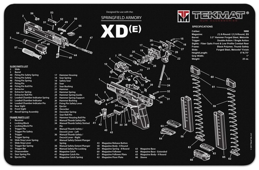 [TEK-R17-XDE] Tekmat Springfield Armory XDe - TekMat Gun Cleaning Mat