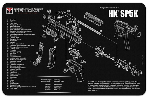[TEK-R17-HK-SP5K] Tekmat Heckler & Kochآ® HK SP5K