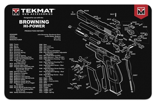 [TEK-R17-BROWNING-HP] Tekmat Browningآ® Hi-Power