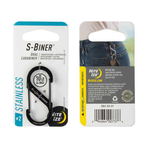 [SB2-03-01] Nite Ize S-Biner Size 2 - Black