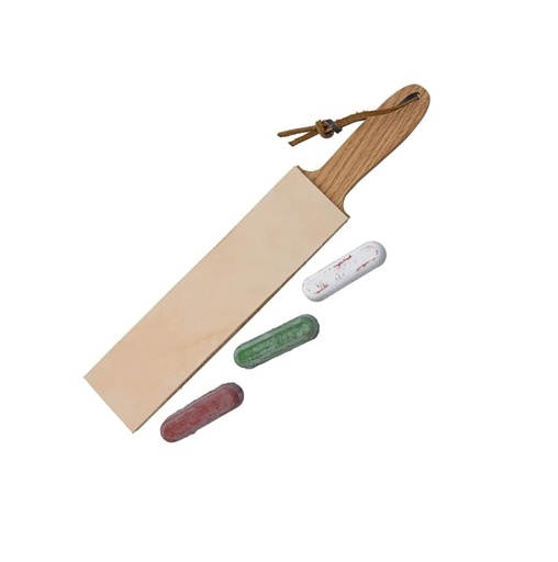 [GG25DSLSCOMP-RWG] Garos Goods Paddle Strop with Compound