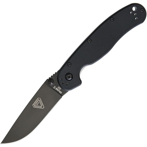 [ON8830] Ontario RAT II Linerlock Black D2