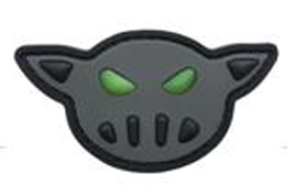 [G-MYGR] Tsno Blacksheep Warrior PVC Patch Glow In The Dark Face Gray