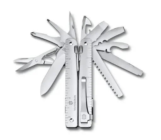 [3.0327.MKB1] Victorinox SWISS TOOL ONE HAND WITH CLIP SILVER