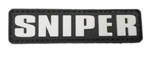 [ZMQS-WH] SNIPER PVC Patch Black and White