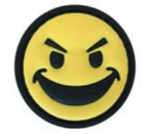 [Patch-Smile-YE] TSNO Angry Smiley PVC Patch Yellow