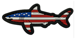 [USSHARK-FC] Shark with US Flag Full Color