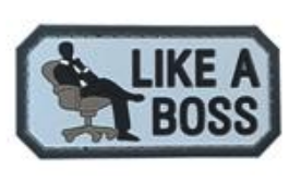 [BOSS-BK] TSNO LIKE A BOSS PVC Patch Black and Gray