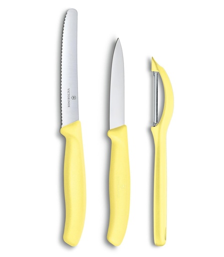 [6.7116.31l82] Victorinox Swiss Classic Trend Colors Paring Knife Set with Tomato and Kiwi Peeler, 3 Pieces