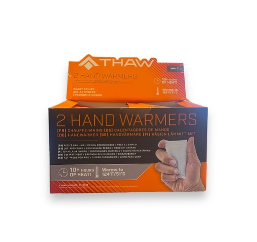 [THA-HND-0005-Box] Thaw SMALL DISPOSABLE HAND WARMERS 40 Pcs