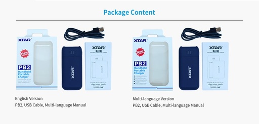 [PB2-Orange] XTAR PB2 Charger - Orange