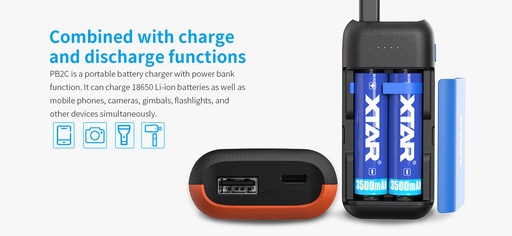 [PB2C-BLUE] XTAR PB2C Charger