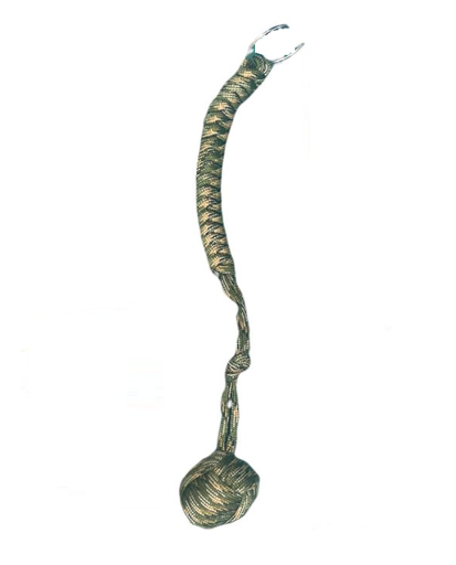 [KTMODTL] Large Monkey Fist Paracord Keychain - CAMOUFLAGE OD GREEN AND TAN