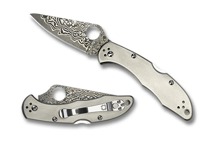 [C11TIPD] Spyderco Delica 4 Titanium Damascus