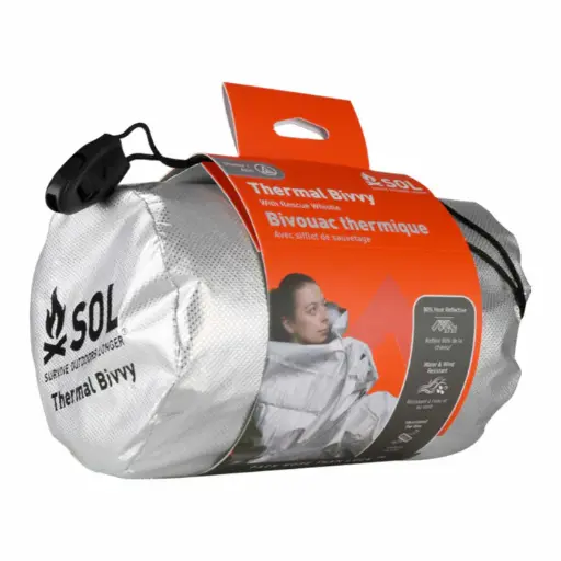 [0140-1221] SOL Thermal Bivvy with Rescue Whistle 