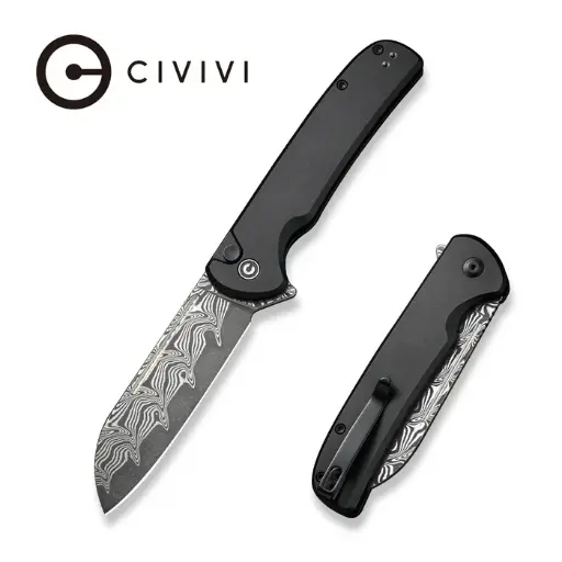 [C20022B-DS1] CIVIVI Chevalier II Aluminum - Damascus 