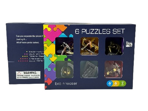 [6001] BRAIN PUZZLE - 6 PCS SET