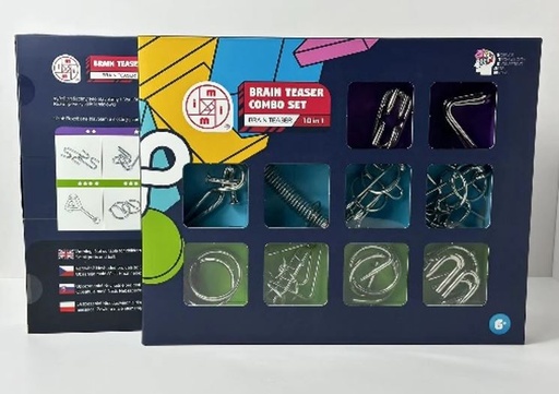 [7749] Brain Puzzle 10 PCS SET METAL BRAIN TEASER