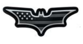 [Patch-USBFX-GR] Tsno Batman US Flag - Black and Light Grey