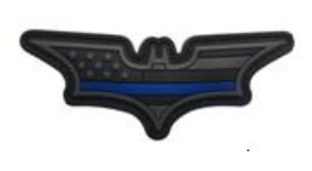 [Patch-USBFX-GRLT] Tsno Batman US Flag - Black and Light Grey (copy)