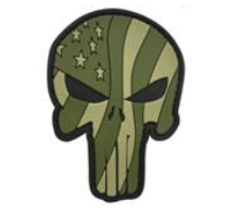 [Patch-WZYGQ-OG] Tsno Punisher Waving US Flag