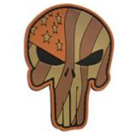 [Patch-WZYGQ-TN] Tsno Punisher Waving US Flag - Tan