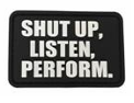 [Patch-BZ-BK] TSNO Shut up, Listen, Perfor m PVC Patch Black