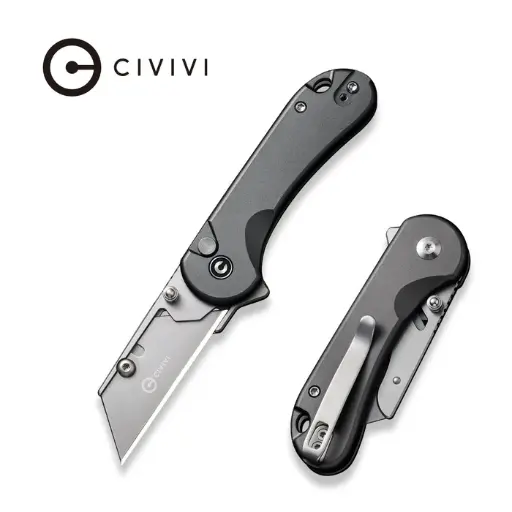 [C23039B-4] CIVIVI Elementum Utility Thumb Stud & Button Lock Knife Aluminum Handle