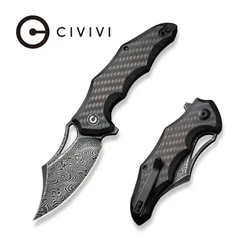 [C23046-DS1] CIVIVI Chiro Carbon Fiber - Damascus 