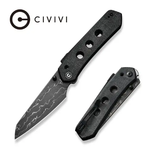 [C22036-DS2] CIVIVI Vision FG Micarta - Damascus 
