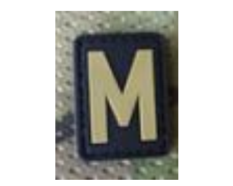 [ZMM-TN] Tsno Letter M PVC Patch Tan