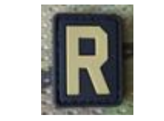 [ZMR-TN] Tsno Letter R PVC Patch Tan