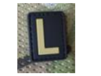 [ZML-TN] Tsno Letter L PVC Patch Tan