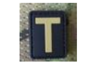 [ZMT-TN] Tsno Letter T PVC Patch Tan