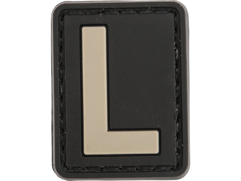 [ZML-GR] Tsno Letter L PVC Patch Grey