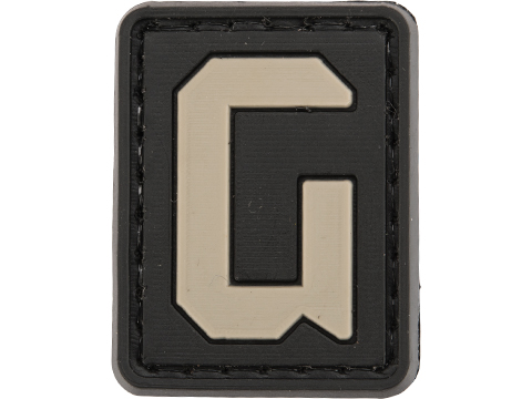 [ZMG-GR] Tsno Letter G PVC Patch Grey