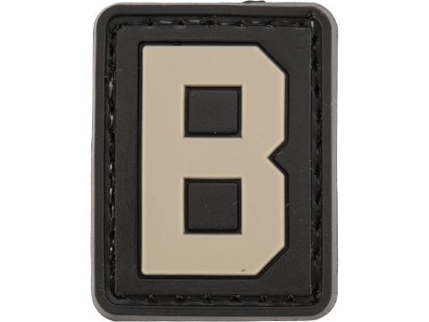 [ZMB-GR] Tsno Letter B PVC Patch Gray