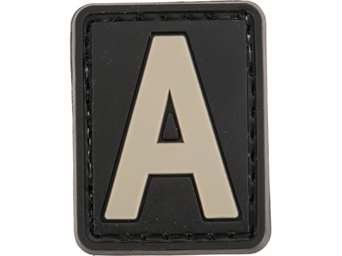 [ZMA-GR] Tsno Letter A PVC Patch Gray