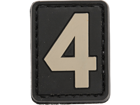 [SZ4-GR] Tsno Number 4 PVC Patch Gray