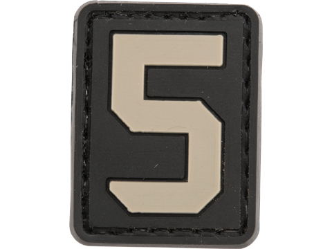 [SZ5-GR] Tsno Number 5 PVC Patch Gray