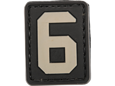 [SZ6-GR] Tsno Number 6 PVC Patch Gray