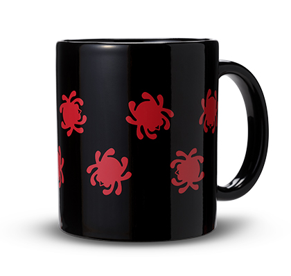 [MUG01] Spyderco Mug Black w/ Red Bugs 