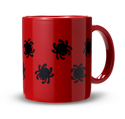 [MUG02] Spyderco Mug Red w/ Black Bugs 