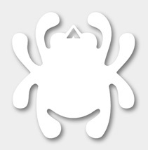 [STK1] Spyderco Bug Decal White