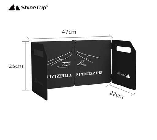 [A447-H00/Black] Shine trip Camping windshield Black