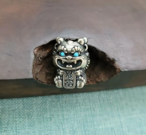 [Bead-25] Beads Tyrannosaurus - Silver