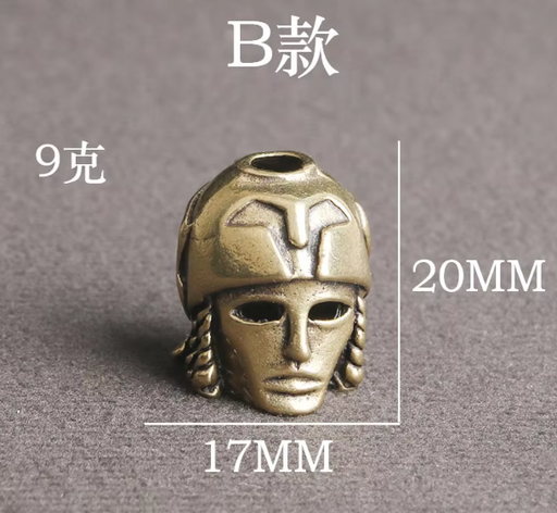 [Bead-33] Beads Samurai Mask - Gold