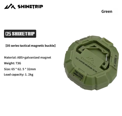 [A550-D00/Green] Shine trip Tactical Magnetic Buckles - Green