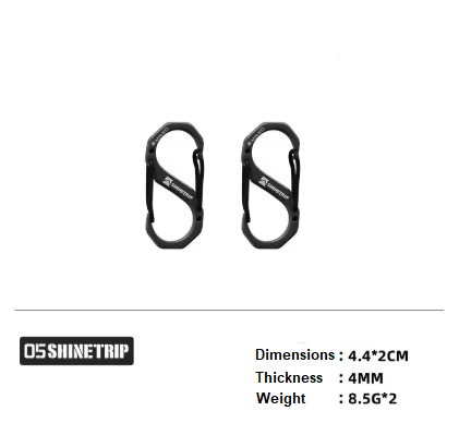 [A524-H0S/Black] Shine trip tactical S buckle Small - Black